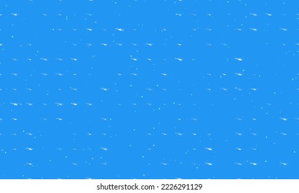 Seamless background pattern of evenly spaced white helicopter symbols of different sizes and opacity. Vector illustration on blue background with stars