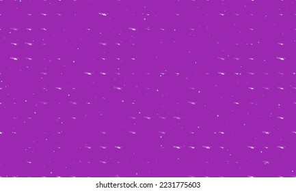 Seamless background pattern of evenly spaced white helicopter symbols of different sizes and opacity. Vector illustration on purple background with stars