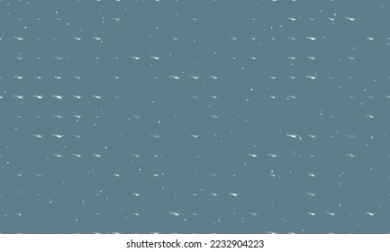 Seamless background pattern of evenly spaced white helicopter symbols of different sizes and opacity. Vector illustration on blue gray background with stars