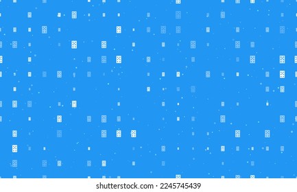 Patrón de fondo sin inconvenientes de siete tréboles blancos pares que juegan cartas de diferentes tamaños y opacidad. Ilustración vectorial sobre fondo azul con estrellas