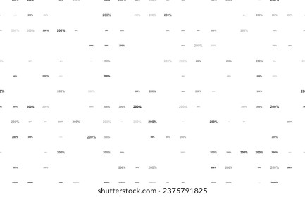 Patrón de fondo sin foco de símbolos negros pares espaciados 200 por ciento de diferentes tamaños y opacidad. Ilustración del vector sobre fondo blanco