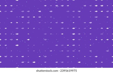 Seamless background pattern of evenly spaced white vise symbols of different sizes and opacity. Vector illustration on deep purple background with stars