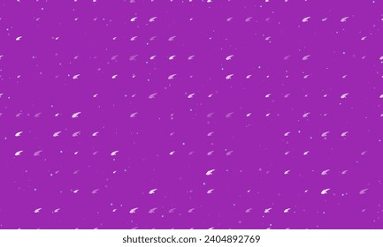 Seamless background pattern of evenly spaced white angle grinder symbols of different sizes and opacity. Vector illustration on purple background with stars