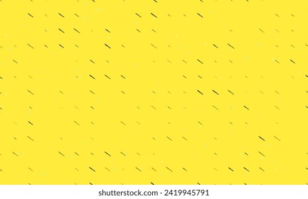 Seamless background pattern of evenly spaced black soldering iron symbols of different sizes and opacity. Vector illustration on yellow background with stars