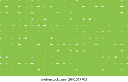 Seamless background pattern of evenly spaced white vise symbols of different sizes and opacity. Vector illustration on light green background with stars