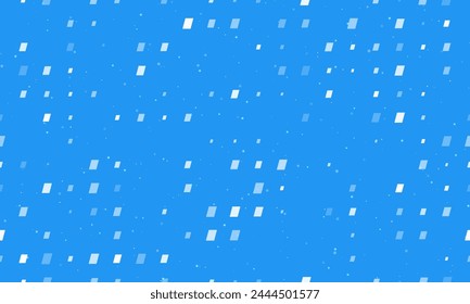 Seamless background pattern of evenly spaced white parallelogram symbols of different sizes and opacity. Vector illustration on blue background with stars
