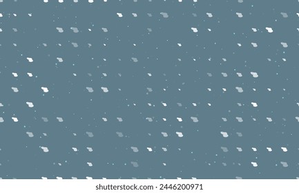 Seamless background pattern of evenly spaced white sanding machine symbols of different sizes and opacity. Vector illustration on blue gray background with stars