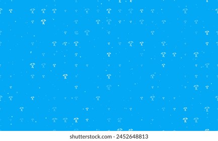 Patrón de fondo sin fisuras de ejes cruzados blancos espaciados uniformemente, símbolos de diferentes tamaños y opacidad. Ilustración vectorial sobre fondo azul claro con estrellas