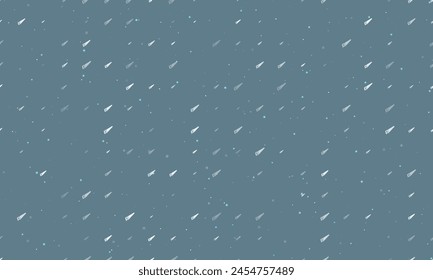 Seamless background pattern of evenly spaced white hand saw symbols of different sizes and opacity. Vector illustration on blue gray background with stars