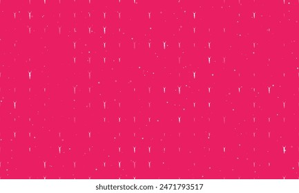 Seamless background pattern of evenly spaced white woman stretches symbols of different sizes and opacity. Vector illustration on pink background with stars