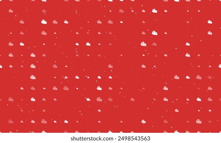 Seamless background pattern of evenly spaced white electric plane symbols of different sizes and opacity. Vector illustration on red background with stars