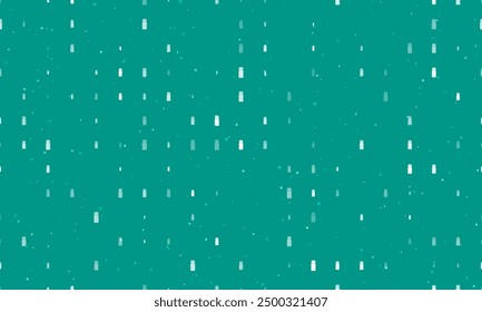 Seamless background pattern of evenly spaced white salt shaker symbols of different sizes and opacity. Vector illustration on teal background with stars