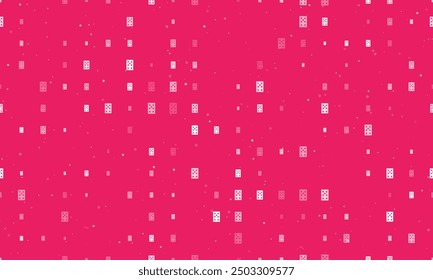 Patrón de fondo sin fisuras de siete espadas blancas uniformemente espaciadas de cartas de diferentes tamaños y opacidad. Ilustración vectorial sobre fondo rosa con estrellas