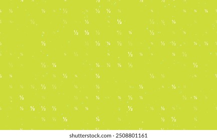 Padrão de plano de fundo uniforme de símbolos de meia fração branca com espaçamento uniforme de diferentes tamanhos e opacidade. Ilustração vetorial sobre fundo de cal com estrelas
