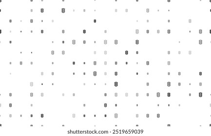 Seamless background pattern of evenly spaced black traffic lights symbols of different sizes and opacity. Vector illustration on white background