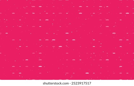 Seamless background pattern of evenly spaced white future car symbols of different sizes and opacity. Vector illustration on pink background with stars