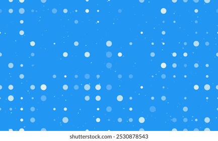 Seamless background pattern of evenly spaced white checker game symbols of different sizes and opacity. Vector illustration on blue background with stars