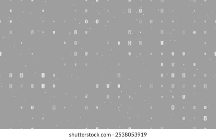 Seamless background pattern of evenly spaced white traffic lights symbols of different sizes and opacity. Vector illustration on gray background with stars