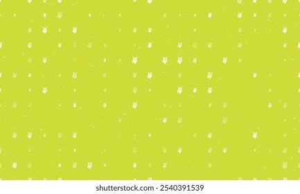 Padrão de fundo sem emenda de símbolos de coruja branca uniformemente espaçados de diferentes tamanhos e opacidade. Ilustração vetorial sobre fundo de cal com estrelas