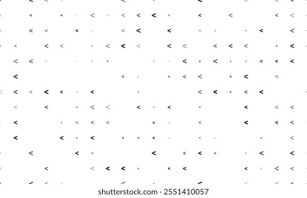 Seamless background pattern of evenly spaced black less symbols of different sizes and opacity. Vector illustration on white background