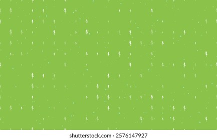 Seamless background pattern of evenly spaced white ballerina symbols of different sizes and opacity. Vector illustration on light green background with stars