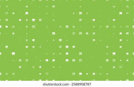 Seamless background pattern of evenly spaced white crossed ping pong rackets symbols of different sizes and opacity. Vector illustration on light green background with stars