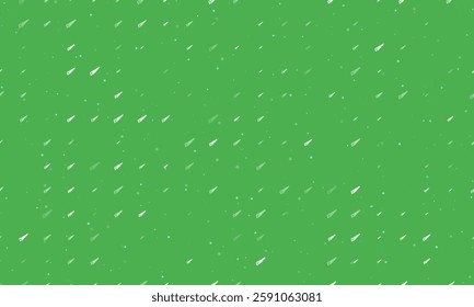 Seamless background pattern of evenly spaced white hand saw symbols of different sizes and opacity. Vector illustration on green background with stars