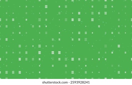 Seamless background pattern of evenly spaced white identity symbols of different sizes and opacity. Vector illustration on green background with stars