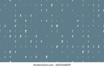 Seamless background pattern of evenly spaced white electric screwdriver symbols of different sizes and opacity. Vector illustration on blue gray background with stars