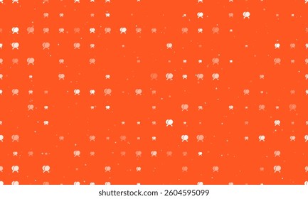 Seamless background pattern of evenly spaced white crossed ping pong rackets symbols of different sizes and opacity. Vector illustration on deep orange background with stars