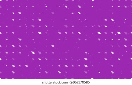 Seamless background pattern of evenly spaced white sanding machine symbols of different sizes and opacity. Vector illustration on purple background with stars