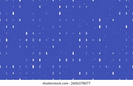 Seamless background pattern of evenly spaced white salt shaker symbols of different sizes and opacity. Vector illustration on indigo background with stars