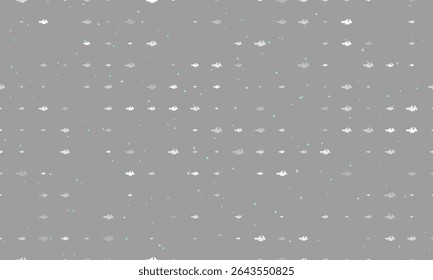 Padrão de plano de fundo uniforme de símbolos de vise brancos com espaçamento uniforme de diferentes tamanhos e opacidade. Ilustração vetorial em fundo cinza com estrelas