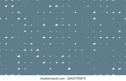 Seamless background pattern of evenly spaced white vise symbols of different sizes and opacity. Vector illustration on blue gray background with stars