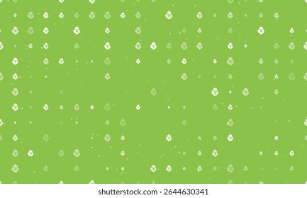 Padrão de fundo uniforme de símbolos de cabeça de gorila branco uniformemente espaçados de diferentes tamanhos e opacidade. Ilustração vetorial no fundo verde claro com estrelas