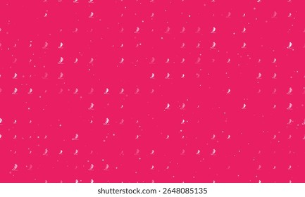 Padrão de fundo uniforme de símbolos de futebol feminino branco uniformemente espaçados de diferentes tamanhos e opacidade. Ilustração vetorial sobre fundo rosa com estrelas