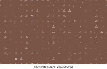 Padrão de plano de fundo uniforme de sinais redondos brancos uniformemente espaçados de diferentes tamanhos e opacidade. Ilustração vetorial em fundo marrom com estrelas