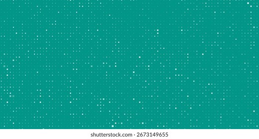 Padrão de plano de fundo uniforme de branco uniformemente espaçado mais símbolos de diferentes tamanhos e opacidade. ilustração no plano de fundo azul-petróleo com estrelas