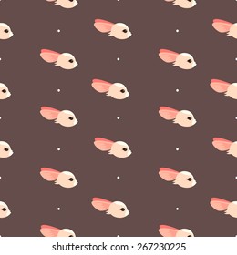 Seamless background pattern of Fennec Fox looking sideways.