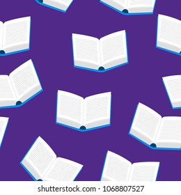 Seamless  background pattern flat design concept books. Vector illustrate.