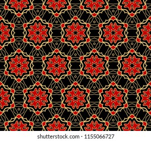 Seamless background pattern in floral style. Vector illustration.