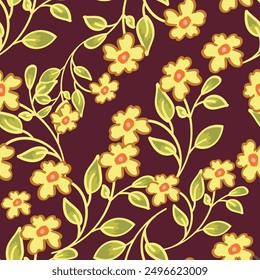 seamless background pattern, with Flower, paint strokes and splashes, pattern