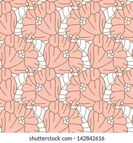 Seamless background pattern of flower, Vector illustration