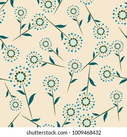 Seamless background, pattern with flowers