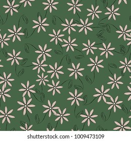 Seamless background, pattern with flowers