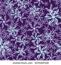 Seamless background, pattern with flowers