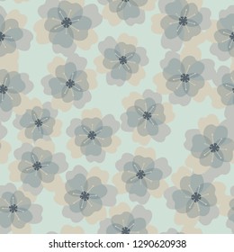 Seamless background, pattern with flowers