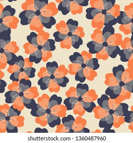 Seamless background, pattern with flowers