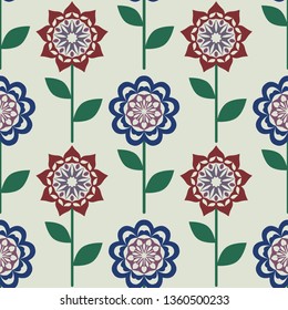 Seamless background, pattern with flowers