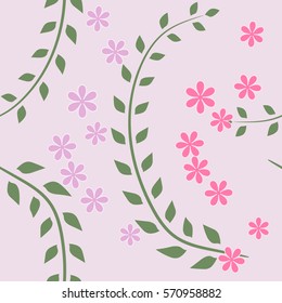 Seamless background, pattern with flowers